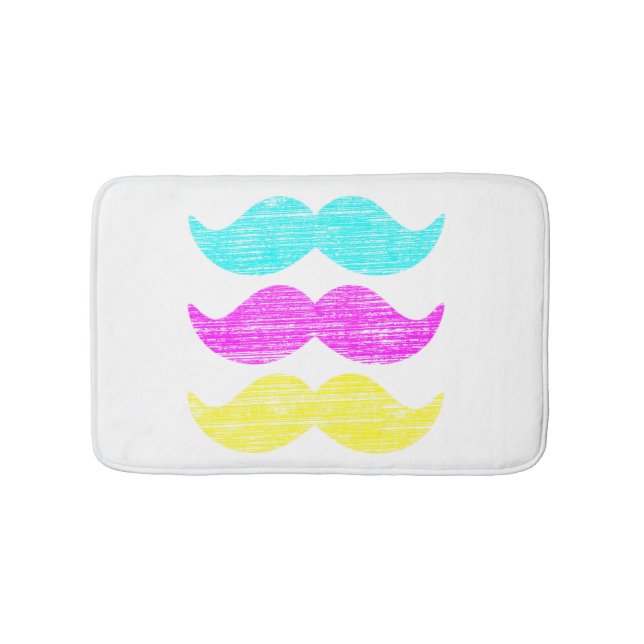 Tapete De Banheiro CMY Mustaches (estilo letterpress) (frente)