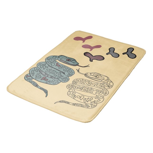 Tapete De Banheiro Cobra impressão Bath Mat (Angulado)