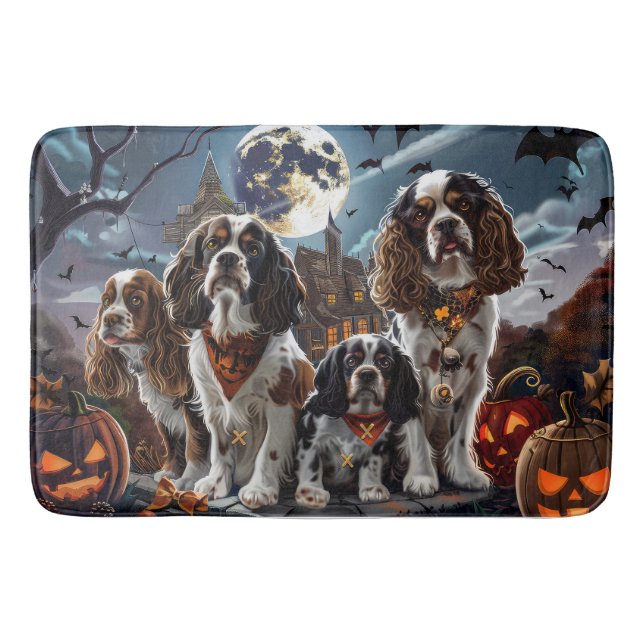 Tapete De Banheiro Cocker Spaniel Halloween Spooky (Frente)