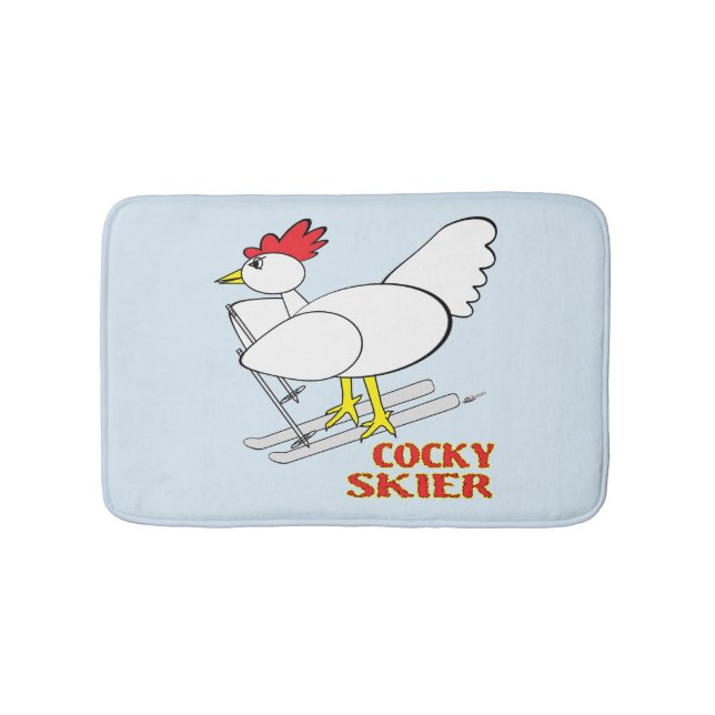 Tapete De Banheiro Cocky Skier (frente)