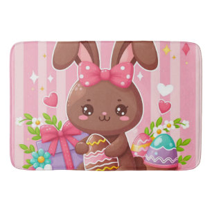 Tapete De Banheiro Coelhinho de chocolate giro Coelhinho de Páscoa co
