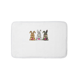 Tapete De Banheiro Coelhos Bunnis Leopard Camouflage Felz pascoa Da