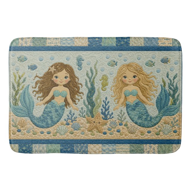 Tapete De Banheiro Colcha Pretty Mermaid (Frente)
