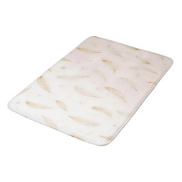 Tapete De Banheiro Coleção Boho de Penas Modernas de Luxo