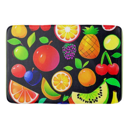 Tapete De Banheiro Coleção de Frutas Brilhante