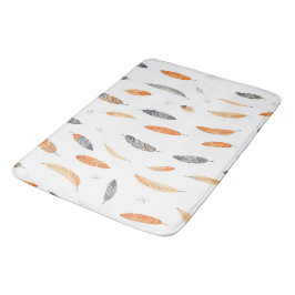 Tapete De Banheiro Coleção Luxuosa Boho da Moda Feathers