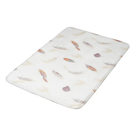 Tapete De Banheiro Coleção Luxuosa Boho Trendy Feathers