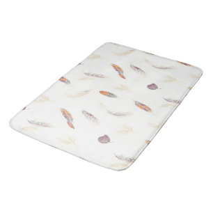 Tapete De Banheiro Coleção Luxuosa Boho Trendy Feathers