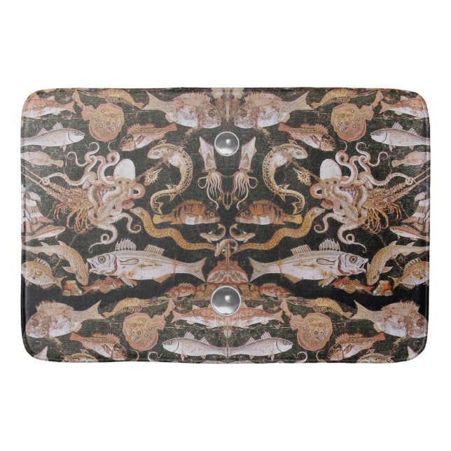 Tapete De Banheiro COLEÇÃO POMPEII/OCEANO — CENA DE VIDA MARÍTIMA Náu (Frente)