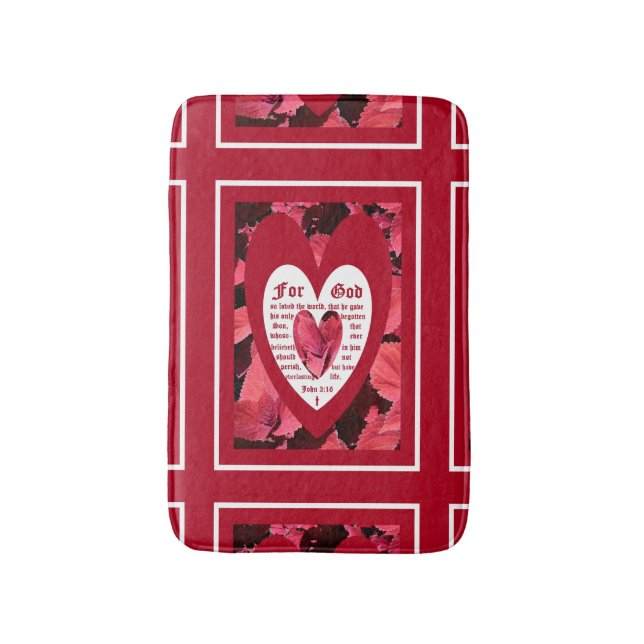 Tapete De Banheiro Coleus Close-up with John 3:16 (Frente Vertical)