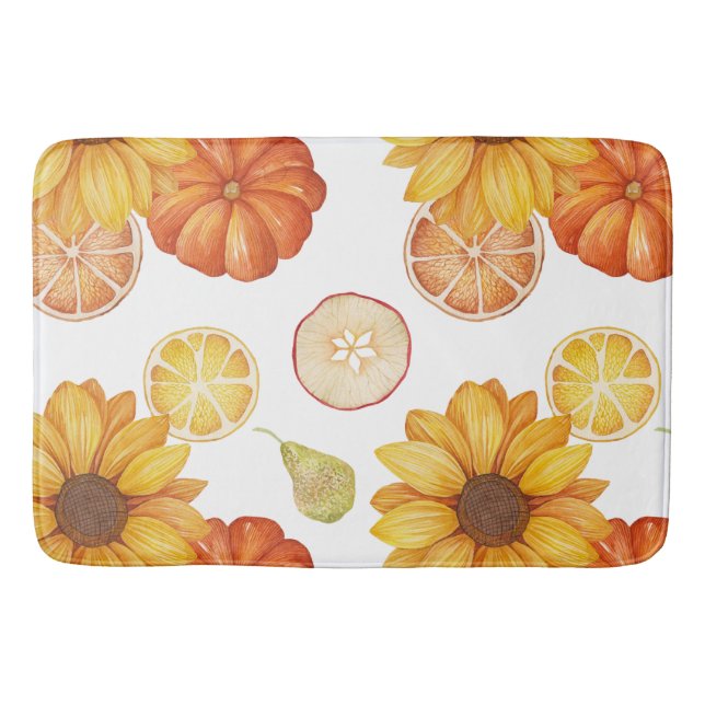 Tapete De Banheiro Colheita de outono Especiais de Abóbora de Ação de (Frente)