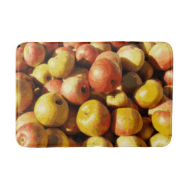 Tapete De Banheiro Colheita de Pomada de Maçã Colorida de Pastel Rúst