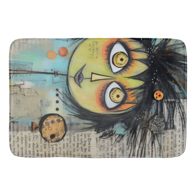 Tapete De Banheiro Collage Art Girl Lady 3 (Frente)