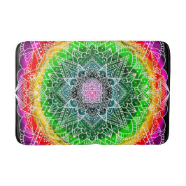 Tapete De Banheiro Color Burst Rainbow Prism Mandala