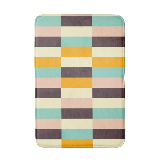 Tapete De Banheiro Colorful geometric pattern with vertical stripes  (Frente Vertical)