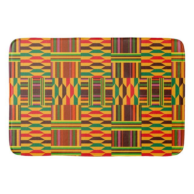 Tapete De Banheiro Colorful Kente (Frente)