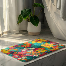 Colorful Tropical Flowers Pattern