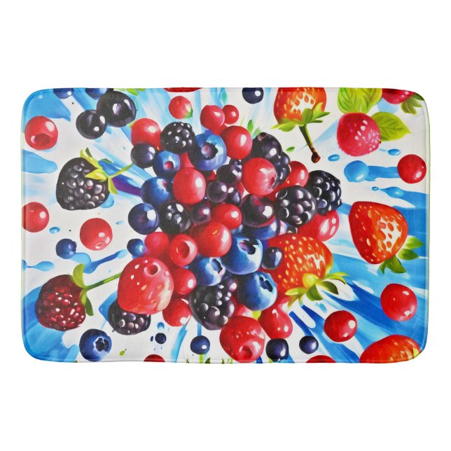 Tapete De Banheiro Colorida Berry Fiesta Design (Frente)