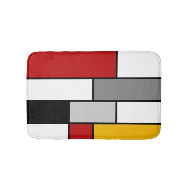 Tapete De Banheiro Colorida inspiração Mondrian (frente)