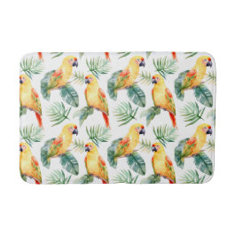 Tapete De Banheiro Colorida Papagaio Tropical Bath Mat
