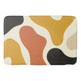 Tapete De Banheiro colorido Abstrato amarelo Preto e Branco