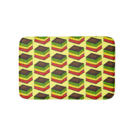 Tapete De Banheiro Comida Italiana Arco-Íris Tricolor Sete Cookies de
