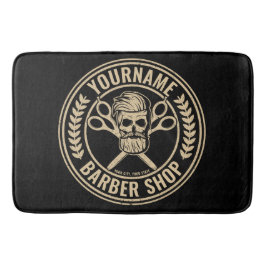Tapete De Banheiro Compro de Barber Personalizado Skull Rockabilly Sa