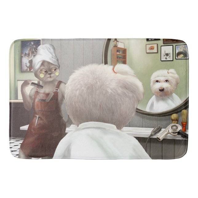 Tapete De Banheiro Compro Whimsical Pet Barber (Frente)
