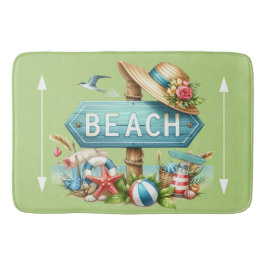 Tapete De Banheiro Conchas de Praia Pastéis