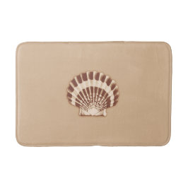 Tapete De Banheiro Conchas marítimas - castanho e bege