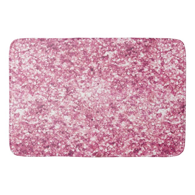 Tapete De Banheiro Confetti Glitter Rosa Girassol (Frente)