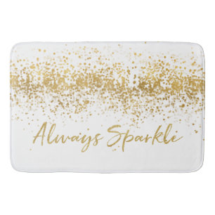 Tapete De Banheiro Confetti Sparkle Dourado
