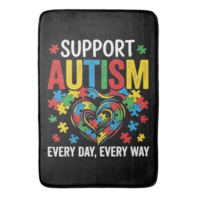 Tapete De Banheiro Conscientização do autismo (Frente Vertical)