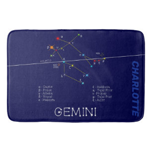 Tapete De Banheiro Constelação de Zodac Gemini