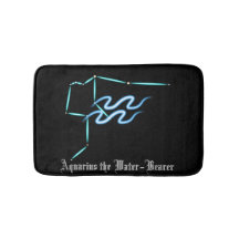 Constelação Zodiac Aquarius Bath Mat