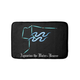 Tapete De Banheiro Constelação Zodiac Aquarius Bath Mat