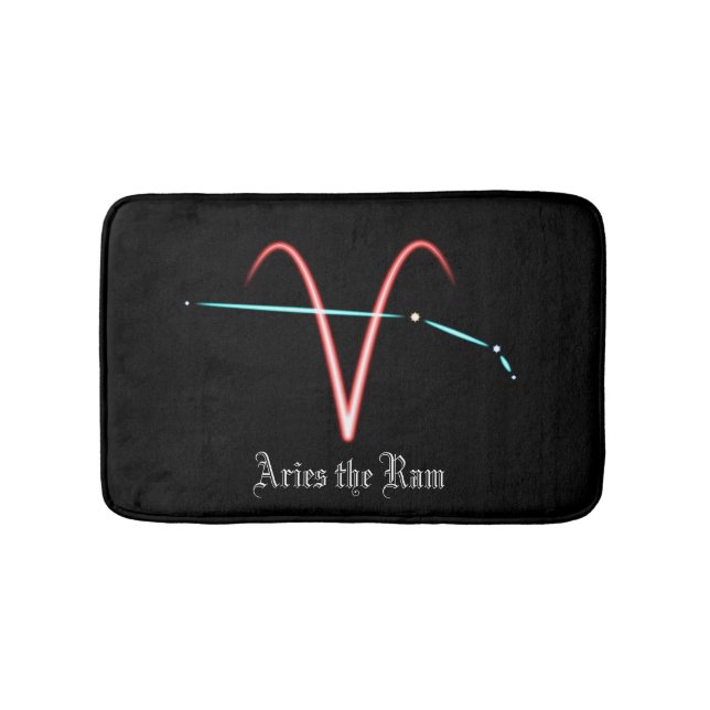 Tapete De Banheiro Constelação Zodiac Aries Bath Mat (frente)