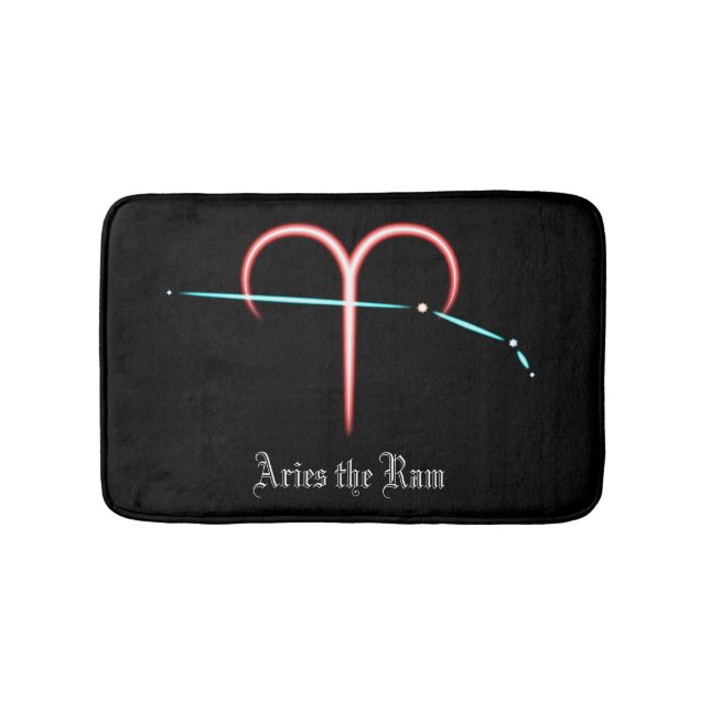 Tapete De Banheiro Constelação Zodiac Aries Bath Mat (frente)