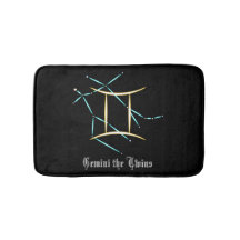 Constelação Zodiac Gemini Bath Mat