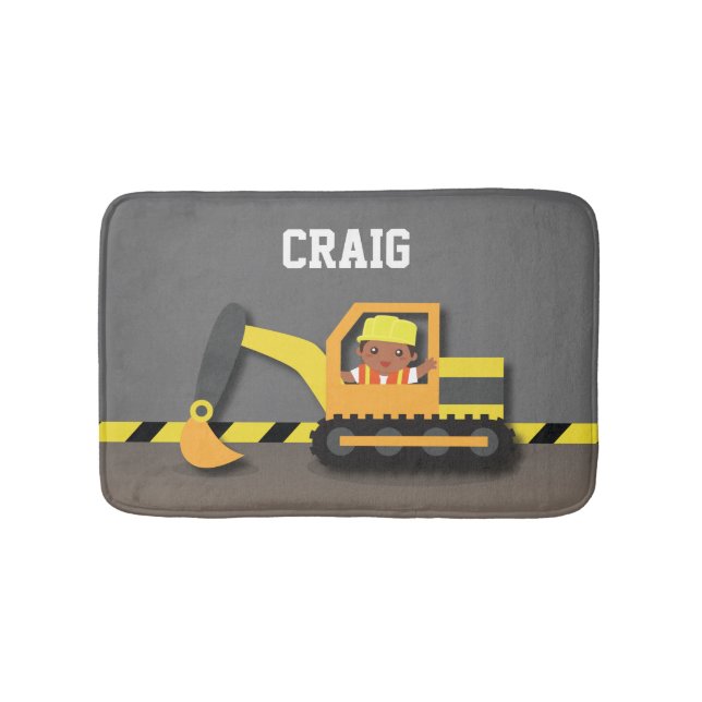 Tapete De Banheiro Construção do Decor do African American Boys Room (frente)