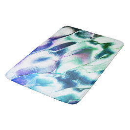 Tapete De Banheiro Cor clara esculpida do metal mate, verde a azul