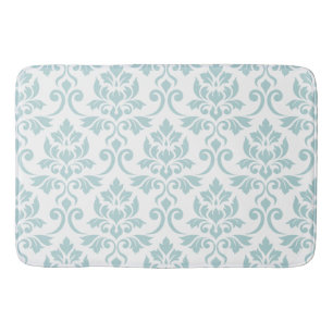 Tapete De Banheiro Cor damasco de Feuille Pato Azul de Ovo em Branco