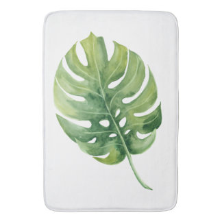 Tapete De Banheiro Cor de Água Verde Tropical