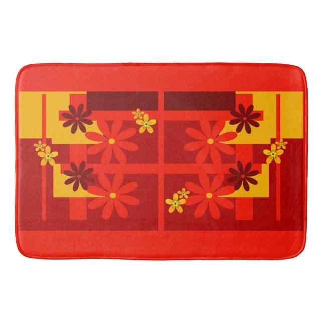 Tapete De Banheiro Cor de laranja retrô na década de 70 (Frente)