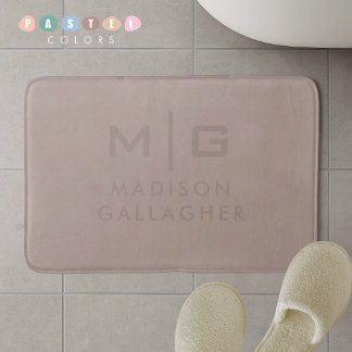 Tapete De Banheiro Cor Sólida Suave Pastel Bege Cotta