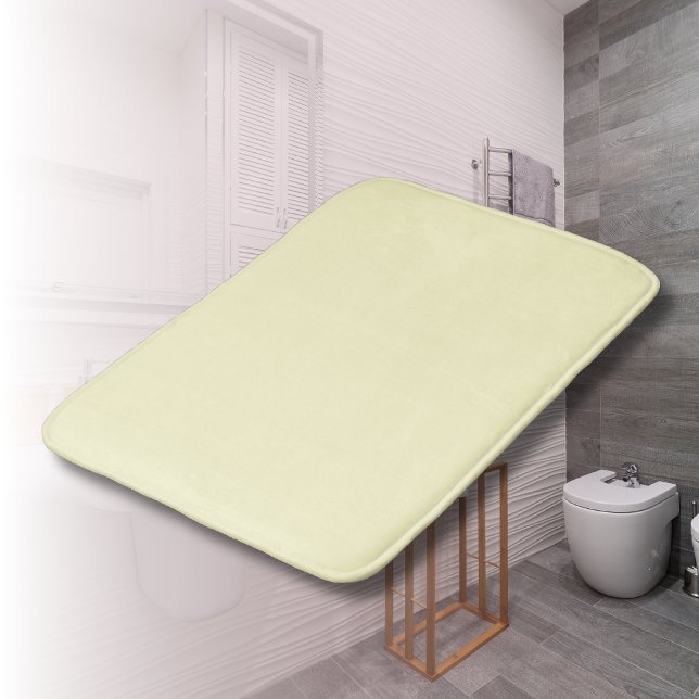 Tapete De Banheiro Cor Sólido Amarelo-Manteiga | Elegante Clássico (Criador carregado)