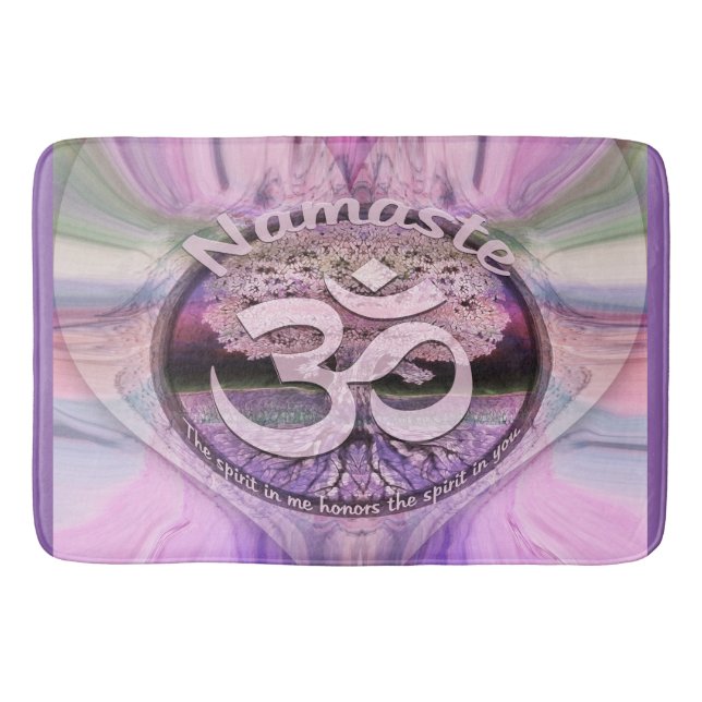 Tapete De Banheiro Coração de Namaste (Frente)