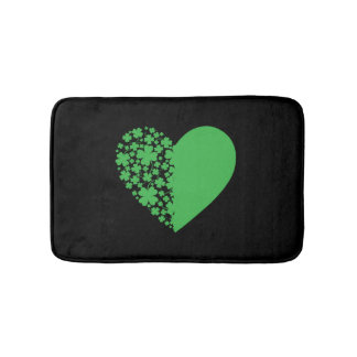 Tapete De Banheiro Coração de Ruas de Shamrocks. Dia dos Patricks