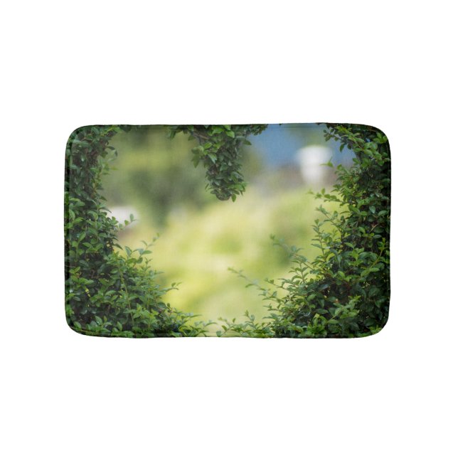 Tapete De Banheiro Coração Tópico Verde (frente)