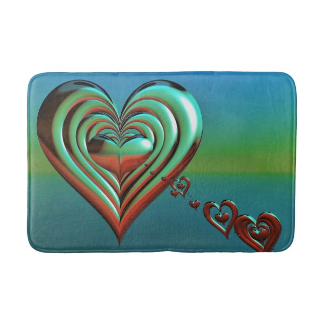 Tapete De Banheiro Corações Alto do Céu (Frente)